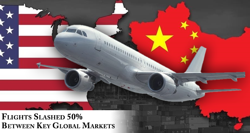 Flights Slashed 50% between Key Global Markets
